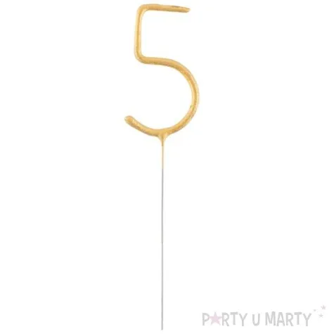 zimne ognie cyfra 5 zlota godan