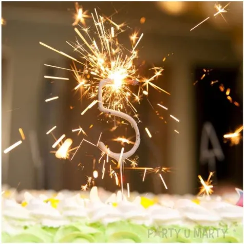 zimne ognie cyfra 7 zlota partypal 16 cm