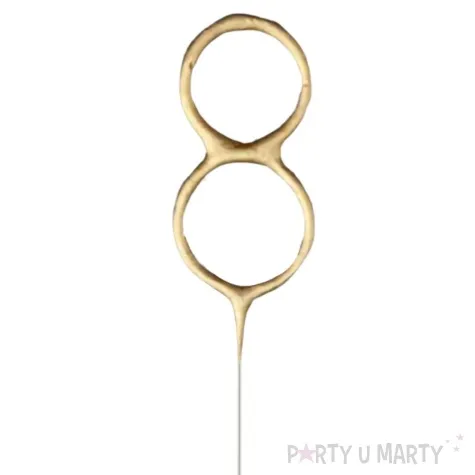 zimne ognie cyfra 8 zlota triplex 17 5 cm