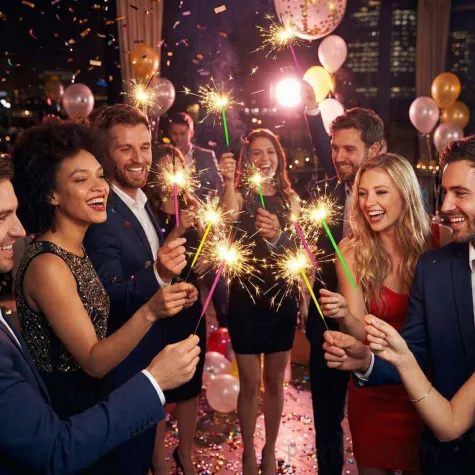 zimne ognie neonowy mix sylwester triplex 17 cm 10 szt