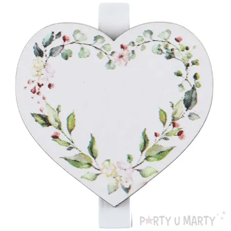 znaczniki na kieliszki wedding bunting serce santex 10 szt