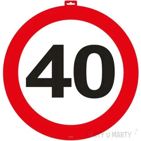 znak na drzwi 40 urodziny traffic birthday folat 47 cm