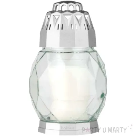 znicz lampion classic srebrny transparentny bolsius 11x18 5cm