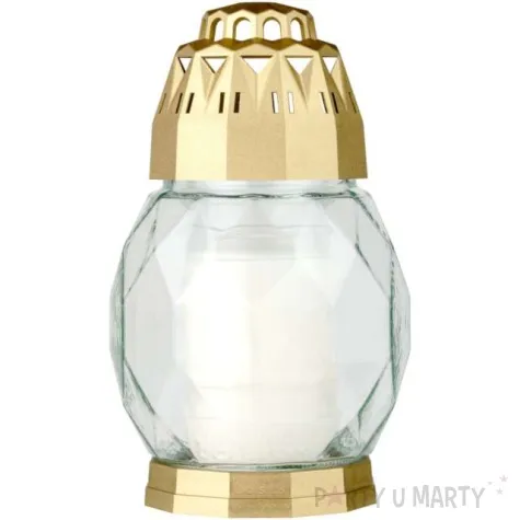 znicz lampion classic zloty transparentny bolsius 11x18 5cm