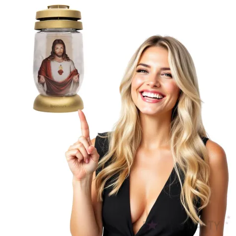 znicz lampion jezus bordo bolsius 110x235 mm