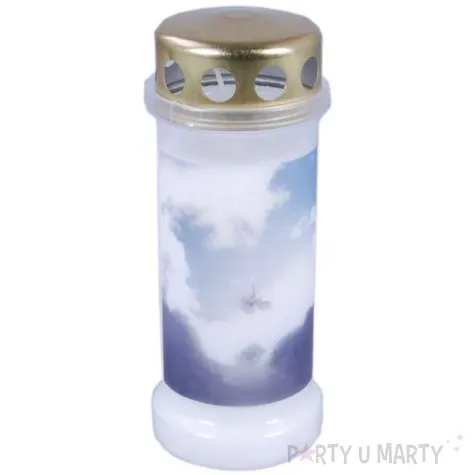 znicz niebo z chmurami bolsius 6 5x17 cm