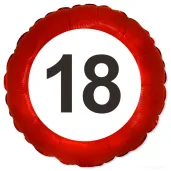 balon foliowy 18 urodziny traffic birthday 18 rnd