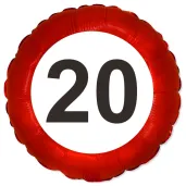 balon foliowy 20 urodziny traffic birthday 18 rnd