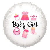 balon foliowy bodo girl baby girl dekoracja na baby shower dziewczynki bialy 18 rnd