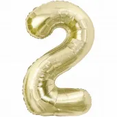 balon foliowy cyfra 2 beauty charm zloty jasny godan 33 dgt