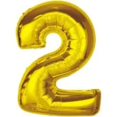 balon foliowy cyfra 2 zloty godan 36 dgt