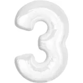 balon foliowy cyfra 3 bialy godan 36 dgt