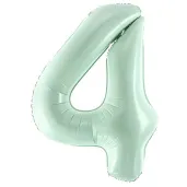 balon foliowy cyfra 4 zielony partydeco 34 dgt