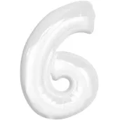 balon foliowy cyfra 6 beauty charm bialy godan 36 dgt