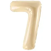 balon foliowy cyfra 7 pastel bezowy partydeco 34 dgt