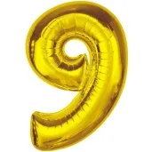 balon foliowy cyfra 9 zloty godan 36 dgt
