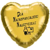 balon foliowy dla najwspanialszej nauczycielki zloty 18 hrt