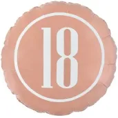 balon foliowy liczba 18 rozowo zloty godan 18 rnd