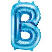 balon foliowy litera b niebieski partydeco 14 ltr