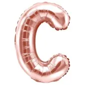 balon foliowy litera c rozowe zloto partydeco 14 ltr