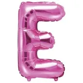 balon foliowy litera e rozowy partydeco 14 ltr