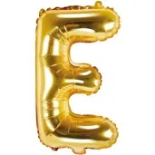 balon foliowy litera e zloty partydeco 14 ltr
