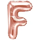 balon foliowy litera f rozowe zloto partydeco 14 ltr