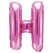 balon foliowy litera h rozowy ciemny partydeco 14 ltr
