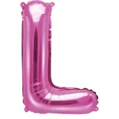 balon foliowy litera l rozowy partydeco 14 ltr