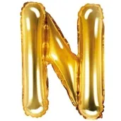 balon foliowy litera n 14 partydeco zloty