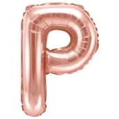 balon foliowy litera p rozowe zloto partydeco 14 ltr