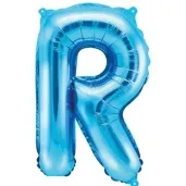 balon foliowy litera r 14 partydeco niebieski