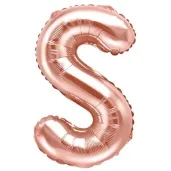 balon foliowy litera s rozowe zloto partydeco 14 ltr