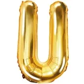 balon foliowy litera u 14 partydeco zloty