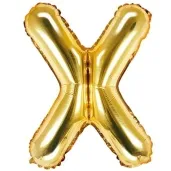 balon foliowy litera x 14 partydeco zloty