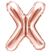 balon foliowy litera x rozowe zloto partydeco 14 ltr
