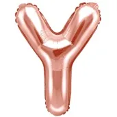 balon foliowy litera y rozowe zloto partydeco 14 ltr