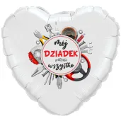 balon foliowy moj dziadek potrafi wszystko bialy 18 hr
