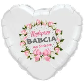 balon foliowy najlepsza bacia na swiecie bialy 18 hrt