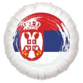 balon foliowy panstwa swiata serbia bialy 18 rnd