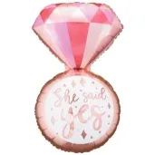 balon foliowy pierscionek she said yes partydeco 37