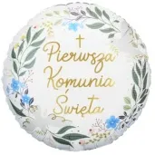 balon foliowy pierwsza komunia swieta golebice partydeco 18 rnd
