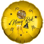 balon foliowy szampanski nowy rok zloty 18 rnd