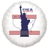 balon foliowy usa statua wolnosci bialy 18 rnd