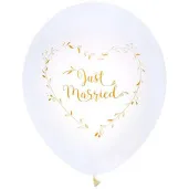 balony just married bialy santex 10 8 szt