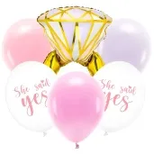 balony wieczor panienski pierscionek partydeco 6szt