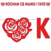 baner dzien matki kocham cie mamo i tato czerwony 2 9 m