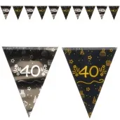 baner flagi 40 shining glam zloto srebrny folat 4 m