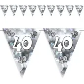baner flagi 40 urodziny blyski szaro srebrne 3 6 m