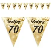 baner flagi 70 urodziny fajerwerki zloto kremowe 3 6 m